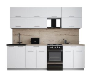 ГОТОВАЯ КУХНЯ ГЛОСС 50-25 (БЕЛЫЙ СОФТ/ БЕЛЫЙ СОФТ)