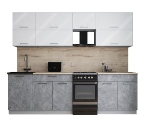 ГОТОВАЯ КУХНЯ ГЛОСС 50-26 (БЕЛЫЙ ГЛЯНЕЦ/ КЕРАМИКА)