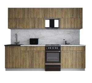 ГОТОВАЯ КУХНЯ ГЛОСС 50-26 (ДУБ ВОТАН/ ДУБ ВОТАН)