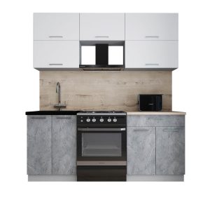 ГОТОВАЯ КУХНЯ ГЛОСС 60-19 (БЕЛЫЙ СОФТ/ КЕРАМИКА)