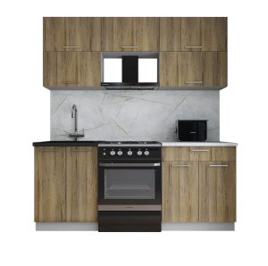 ГОТОВАЯ КУХНЯ ГЛОСС 60-19 (ДУБ ВОТАН/ ДУБ ВОТАН)