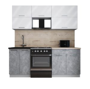 ГОТОВАЯ КУХНЯ ГЛОСС 60-20 (БЕЛЫЙ ГЛЯНЕЦ/ КЕРАМИКА)