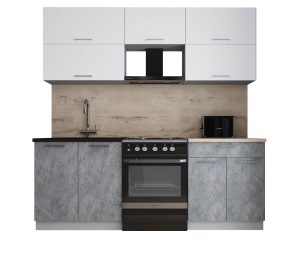 ГОТОВАЯ КУХНЯ ГЛОСС 60-21 (БЕЛЫЙ СОФТ/ КЕРАМИКА)