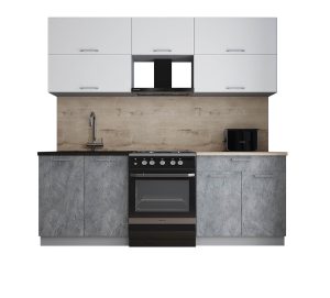 ГОТОВАЯ КУХНЯ ГЛОСС 60-22 (БЕЛЫЙ СОФТ/ КЕРАМИКА)