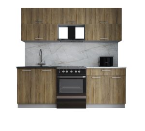 ГОТОВАЯ КУХНЯ ГЛОСС 60-22 (ДУБ ВОТАН/ ДУБ ВОТАН)