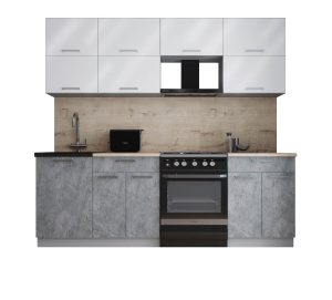 ГОТОВАЯ КУХНЯ ГЛОСС 60-23 (БЕЛЫЙ ГЛЯНЕЦ/ КЕРАМИКА)