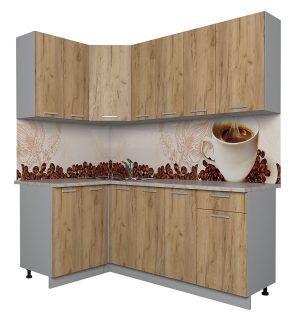 ГОТОВАЯ КУХНЯ ЛАЙТ 1,2X1,9 (ДУБ ЗОЛОТОЙ/ ДУБ ЗОЛОТОЙ)