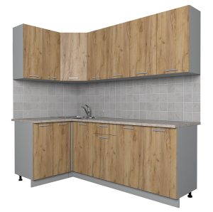 ГОТОВАЯ КУХНЯ ЛАЙТ 1,2X2,2 (ДУБ ЗОЛОТОЙ/ ДУБ ЗОЛОТОЙ)