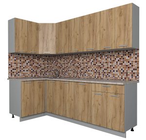 ГОТОВАЯ КУХНЯ ЛАЙТ 1,2X2,4 (ДУБ ЗОЛОТОЙ/ ДУБ ЗОЛОТОЙ)