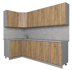 ГОТОВАЯ КУХНЯ ЛАЙТ 1,2X2,5 (ДУБ ЗОЛОТОЙ/ ДУБ ЗОЛОТОЙ)