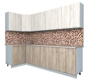 ГОТОВАЯ КУХНЯ ЛАЙТ 1,2X2,7 (ДУБ БЕЛЫЙ/ ДУБ СЕРЫЙ)