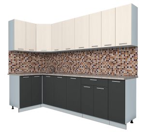 ГОТОВАЯ КУХНЯ ЛАЙТ 1,2X2,7 (ВУДЛАЙН КРЕМОВЫЙ/ АНТРАЦИТ)