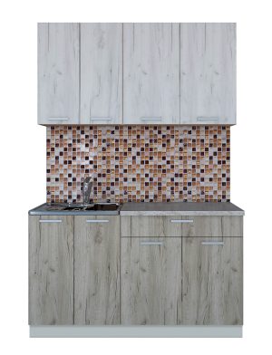 ГОТОВАЯ КУХНЯ ЛАЙТ 1,4-60 (ДУБ БЕЛЫЙ/ ДУБ СЕРЫЙ)