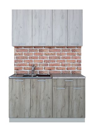 ГОТОВАЯ КУХНЯ ЛАЙТ 1,4 (ДУБ БЕЛЫЙ/ ДУБ СЕРЫЙ)