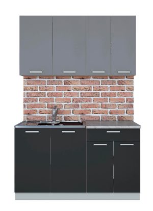 ГОТОВАЯ КУХНЯ ЛАЙТ 1,4 (СЕРЕБРО/ АНТРАЦИТ)