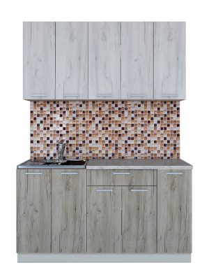 ГОТОВАЯ КУХНЯ ЛАЙТ 1,5 (ДУБ БЕЛЫЙ/ ДУБ СЕРЫЙ)