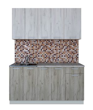 ГОТОВАЯ КУХНЯ ЛАЙТ 1,6-60 (ДУБ БЕЛЫЙ/ ДУБ СЕРЫЙ)