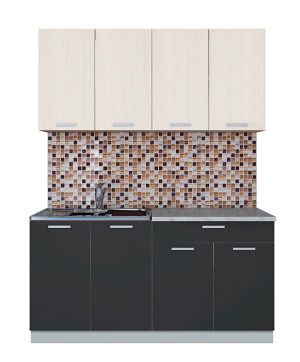 ГОТОВАЯ КУХНЯ ЛАЙТ 1,6 (ВУДЛАЙН КРЕМОВЫЙ/ АНТРАЦИТ)