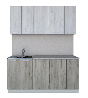 ГОТОВАЯ КУХНЯ ЛАЙТ 1,7-60 (ДУБ БЕЛЫЙ/ ДУБ СЕРЫЙ)