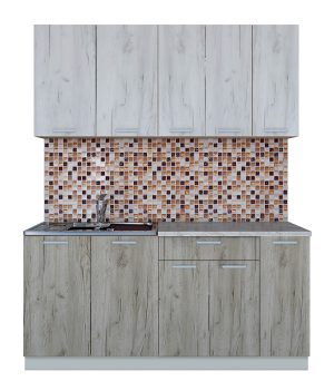 ГОТОВАЯ КУХНЯ ЛАЙТ 1,7 (ДУБ БЕЛЫЙ/ ДУБ СЕРЫЙ)