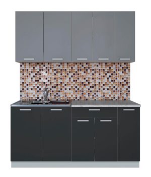 ГОТОВАЯ КУХНЯ ЛАЙТ 1,7 (СЕРЕБРО/ АНТРАЦИТ)