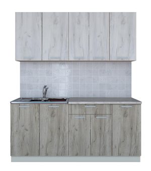 ГОТОВАЯ КУХНЯ ЛАЙТ 1,8 (ДУБ БЕЛЫЙ/ ДУБ СЕРЫЙ)