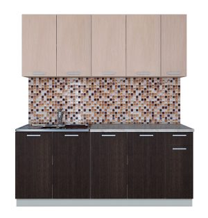 ГОТОВАЯ КУХНЯ ЛАЙТ 1,9 (ДУБ МОЛОЧНЫЙ/ ВЕНГЕ)