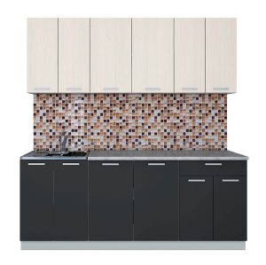 ГОТОВАЯ КУХНЯ ЛАЙТ 2,0-60 (ВУДЛАЙН КРЕМОВЫЙ/ АНТРАЦИТ)