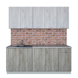 ГОТОВАЯ КУХНЯ ЛАЙТ 2,0 (ДУБ БЕЛЫЙ/ ДУБ СЕРЫЙ)