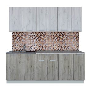 ГОТОВАЯ КУХНЯ ЛАЙТ 2,1 (ДУБ БЕЛЫЙ/ ДУБ СЕРЫЙ)