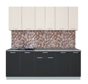 ГОТОВАЯ КУХНЯ ЛАЙТ 2,1 (ВУДЛАЙН КРЕМОВЫЙ/ АНТРАЦИТ)