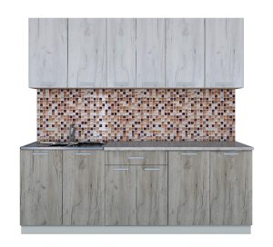 ГОТОВАЯ КУХНЯ ЛАЙТ 2,2 (ДУБ БЕЛЫЙ/ ДУБ СЕРЫЙ)