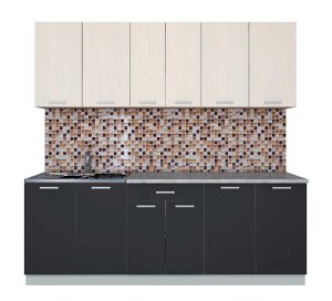 ГОТОВАЯ КУХНЯ ЛАЙТ 2,2 (ВУДЛАЙН КРЕМОВЫЙ/ АНТРАЦИТ)