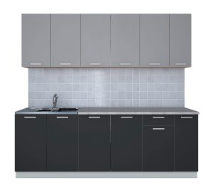 ГОТОВАЯ КУХНЯ ЛАЙТ 2,3 (СЕРЕБРО/ АНТРАЦИТ)