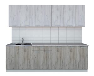 ГОТОВАЯ КУХНЯ ЛАЙТ 2,5 (ДУБ БЕЛЫЙ/ ДУБ СЕРЫЙ)