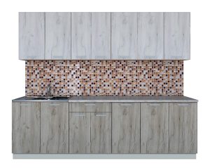 ГОТОВАЯ КУХНЯ ЛАЙТ 2,6 (ДУБ БЕЛЫЙ/ ДУБ СЕРЫЙ)