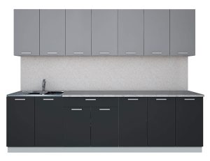 ГОТОВАЯ КУХНЯ ЛАЙТ 2,8 (СЕРЕБРО/ АНТРАЦИТ)