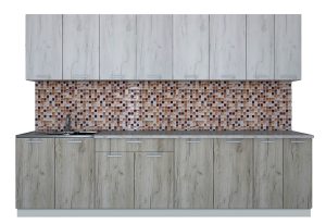 ГОТОВАЯ КУХНЯ ЛАЙТ 3,0 (ДУБ БЕЛЫЙ/ ДУБ СЕРЫЙ)