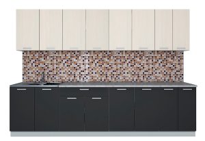 ГОТОВАЯ КУХНЯ ЛАЙТ 3,0 (ВУДЛАЙН КРЕМОВЫЙ/ АНТРАЦИТ)