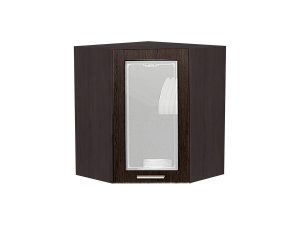 ШКАФ ВЕРХНИЙ УГЛОВОЙ С ВИТРИНОЙ 58Х58 СМ