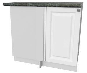 ШКАФ НИЖНИЙ УГЛОВОЙ ДЕКО SOFT-TOUCH НШ108-М.П. (БЕЛЫЙ)