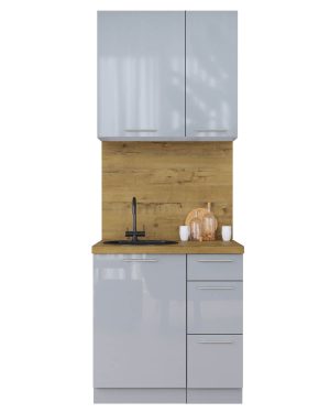 ГОТОВАЯ КУХНЯ ПЛАСТИК 0,8А (ТУМАННЫЙ ГЛЯНЕЦ/ ТУМАННЫЙ ГЛЯНЕЦ)