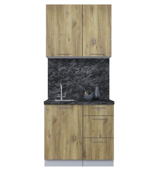 ГОТОВАЯ КУХНЯ ПЛАСТИК 0,9А (ДУБ ЭПОКСИД/ ДУБ ЭПОКСИД)