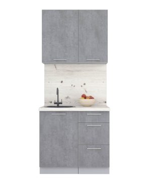 ГОТОВАЯ КУХНЯ ПЛАСТИК 0,9А (ОКСИД ТЕМНЫЙ/ ОКСИД ТЕМНЫЙ)