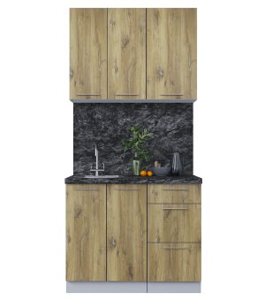 ГОТОВАЯ КУХНЯ ПЛАСТИК 1,0А (ДУБ ЭПОКСИД/ ДУБ ЭПОКСИД)