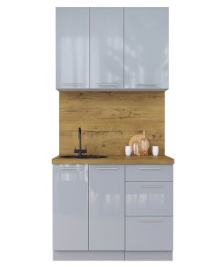 ГОТОВАЯ КУХНЯ ПЛАСТИК 1,0А (ТУМАННЫЙ ГЛЯНЕЦ/ ТУМАННЫЙ ГЛЯНЕЦ)