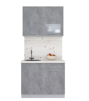 ГОТОВАЯ КУХНЯ ПЛАСТИК 1,0В (ОКСИД ТЕМНЫЙ/ ОКСИД ТЕМНЫЙ)