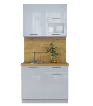 ГОТОВАЯ КУХНЯ ПЛАСТИК 1,0В (ТУМАННЫЙ ГЛЯНЕЦ/ ТУМАННЫЙ ГЛЯНЕЦ)