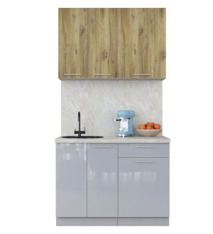 ГОТОВАЯ КУХНЯ ПЛАСТИК 1,1А (ДУБ ЭПОКСИД/ ТУМАННЫЙ ГЛЯНЕЦ)