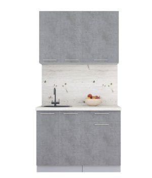 ГОТОВАЯ КУХНЯ ПЛАСТИК 1,1А (ОКСИД ТЕМНЫЙ/ ОКСИД ТЕМНЫЙ)